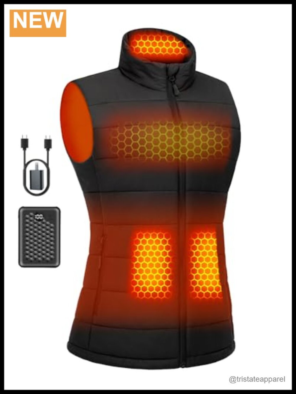 Wulcea Graphene Heated Vest Women Sleeveless Lightweight Slim Pull-On